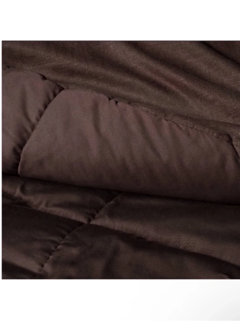 NWT King/California King Heavyweight Linen Blend Comforter and Sham Set Dark Fig